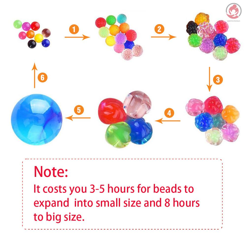 Set 3000 hạt nở màu cầu vồng không độc hại trang trí bình nước cho bé