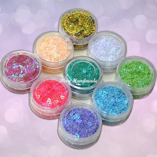 Cốm Kim Tuyến Sequin cho Slime Nail Make Up Hình trái tim rỗng