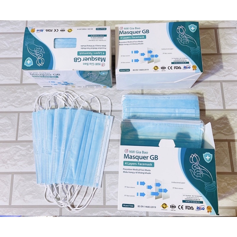 KHẨU TRANG KHÁNG KHUẨN (Hộp 50 chiếc) hàng công ty đạt chuẩn