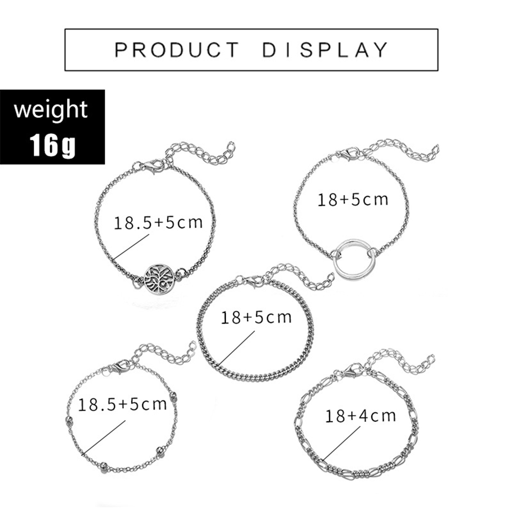 Bộ 5 vòng đeo tay họa tiết phong cách Bohem