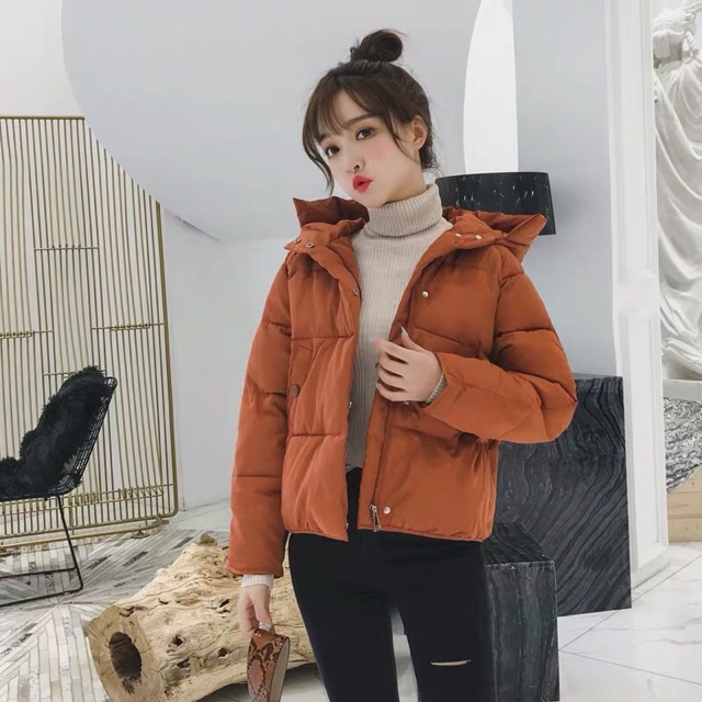 Áo phao nữ dáng ngắn siêu kute🥰 sẵn hàng xanh ,trắng s,m