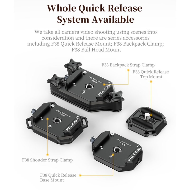 Ulanzi FALCAM F38 Universal DSLR Camera Gimbal Arca Swiss Quick Release Plate Clamp Quick Switch Kit Tripod Slider Mount Adapter