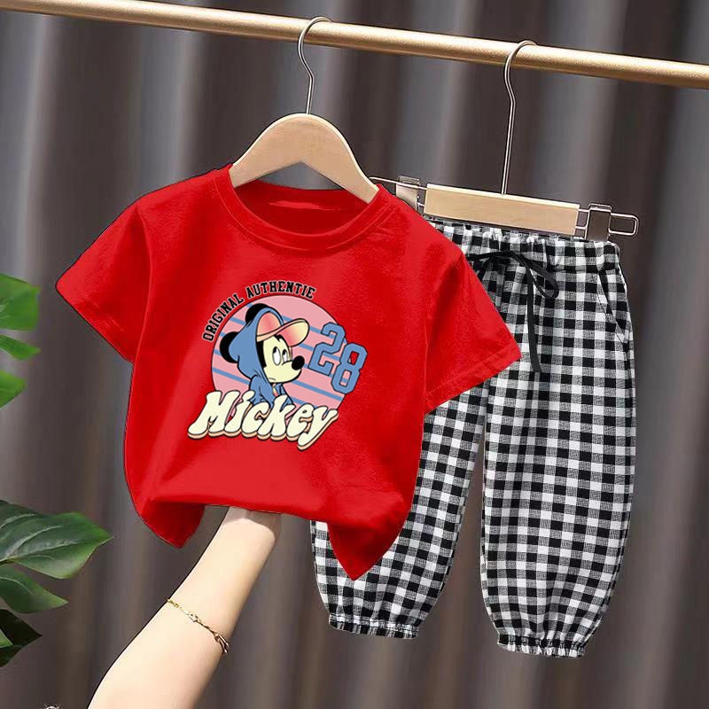 Set Áo Thun Ngắn Tay Và Quần Dài Chống Muỗi Thời Trang Hàn Quốc Cho Bé