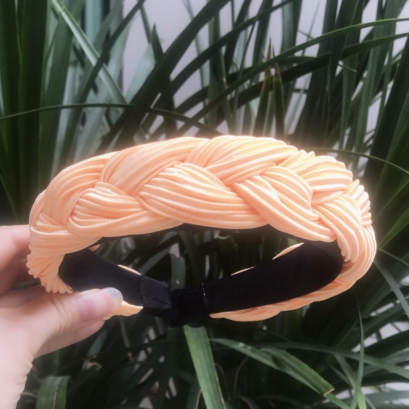 Băng Đô Cài Tóc Thắt Tết Cao Cấp, Bờm Tóc Turban Phong Cách Hàn Quốc Cho Nữ Đẹp