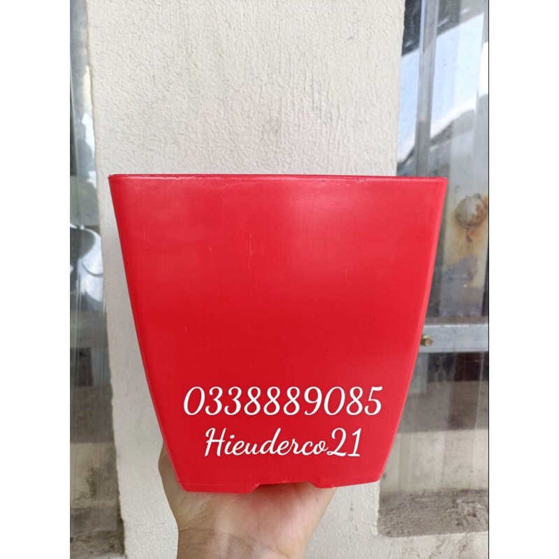 Chậu nhựa vuông V16  loại 1 hàng công ty nhựa Bình Thuận dày đẹp,hàng sẵn kho