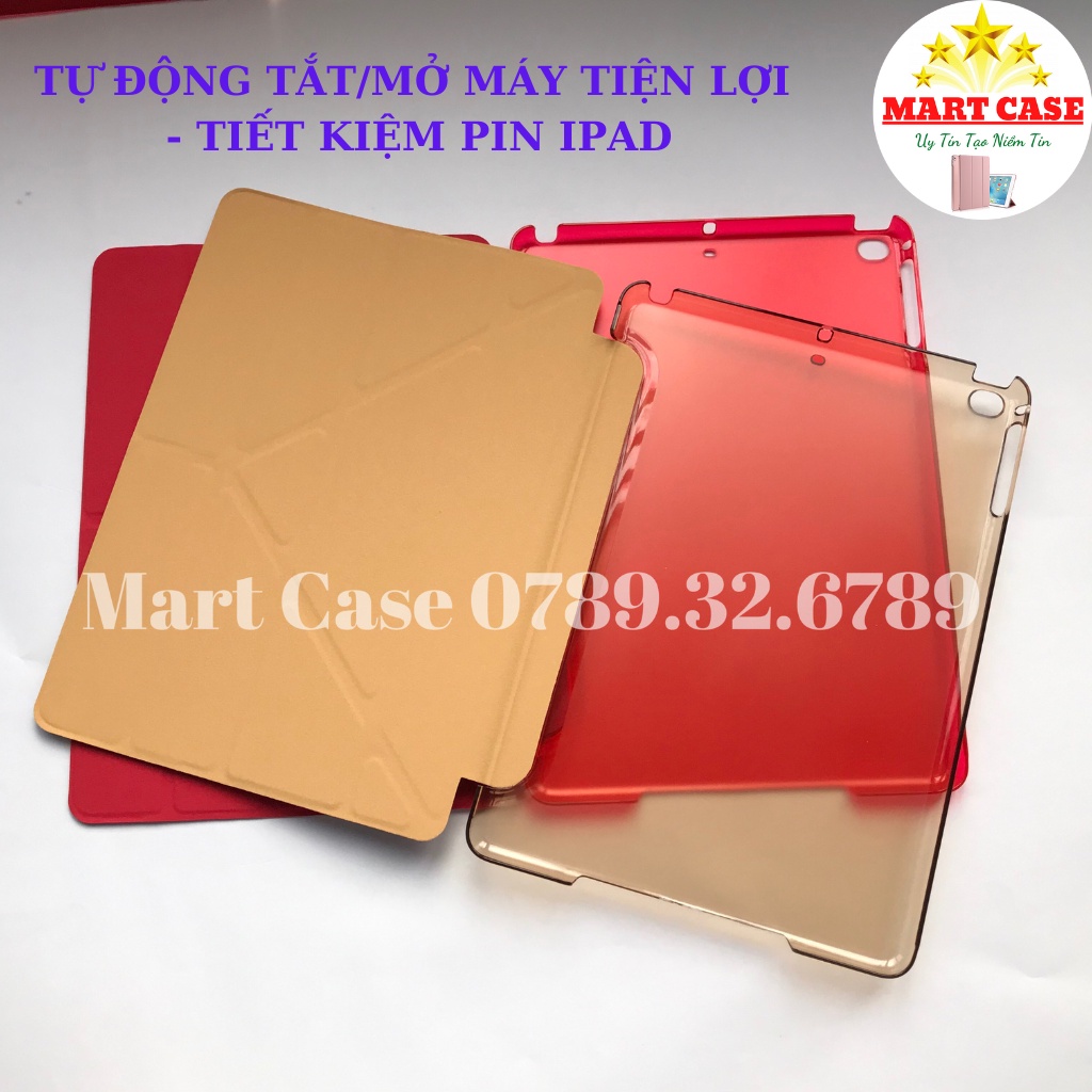 Ốp ipad Gập tam giác chất đẹp ốp ipad Gen 5/6/7/8/9/Air 1/2/3/Pro 9.7/10.5/Mini 1/2/3/4/5...MART CASE