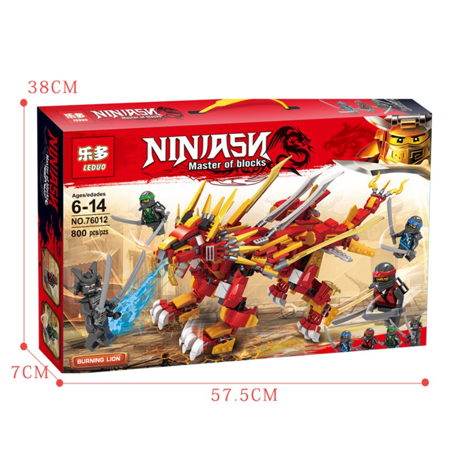 [800 Chi Tiết] Bộ Đồ Chơi Xếp Hình Lego Ninja Rồng Cho Bé ninjago, Lego Dragon