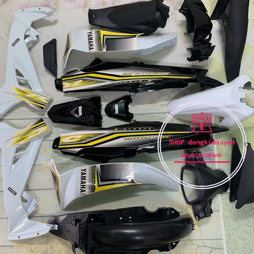 Dàn áo xe SIRIUS MÀU TRẮNG -SIRIUS RC nhựa nguyên sinh loại 1