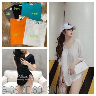 Bigsize áo vạt sẻ cotton hàng quảng châu 60-90kg