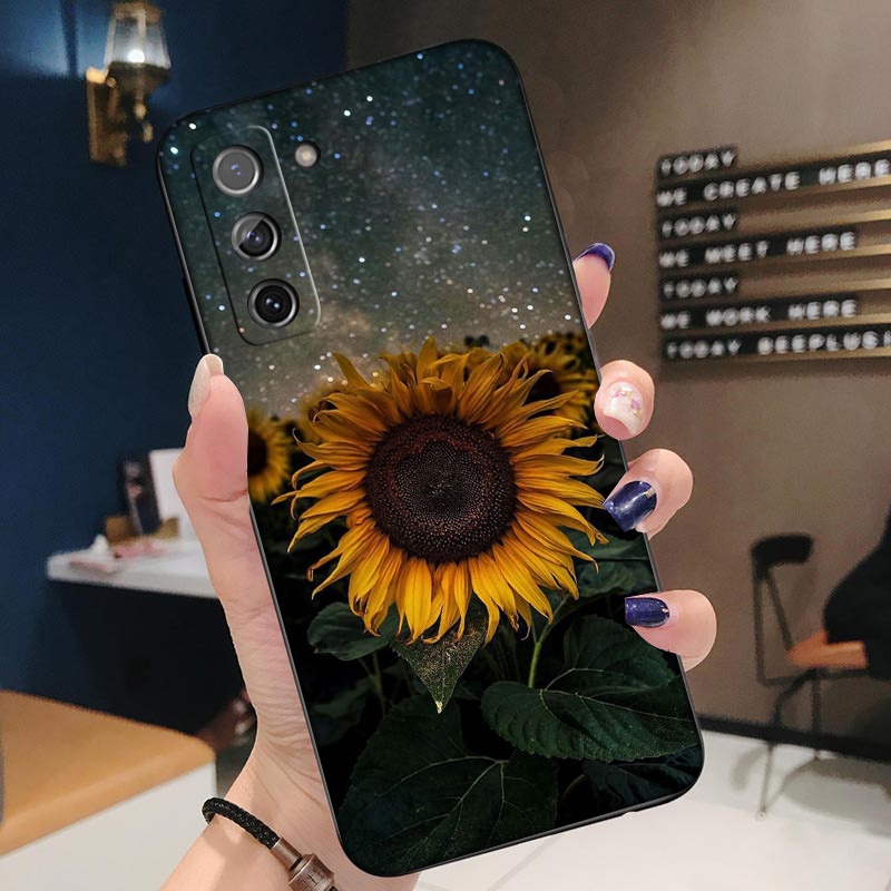 Ốp Điện Thoại Mềm Hình Hoa Hướng Dương Vàng Cho Samsung Galaxy A11 A12 A22 A32 M21 M30s J4 Core A82 A9 JE18 Mới