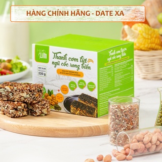 Thanh cơm gạo lứt ngũ cốc rong biển Herbslim Trấn Thành hộp 10 gói chính hãng