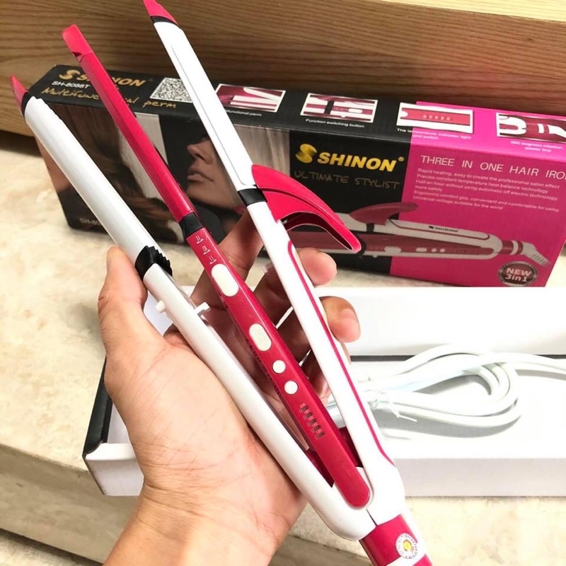 Máy Tạo Kiểu Tóc Đa Năng 3in1 Uốn, Duỗi, Bấm Phồng