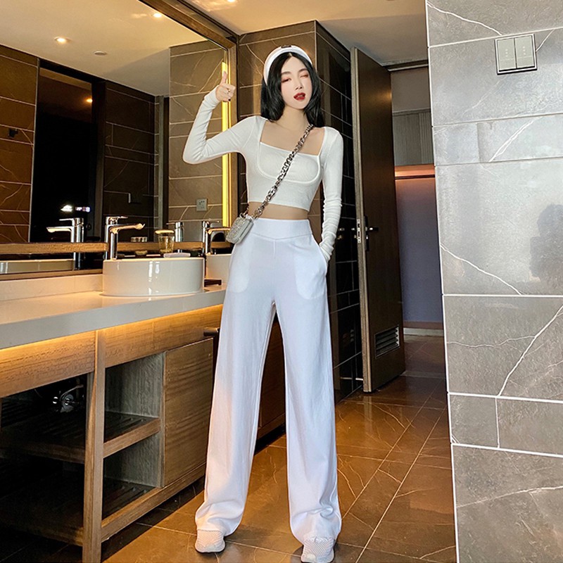 [ Mã 11FASHIONSALE1 giảm 10K đơn 50K ] 【Cocory】Áo croptop dệt kim form ôm tay dài trẻ trung hợp thời trang cho nữ | BigBuy360 - bigbuy360.vn
