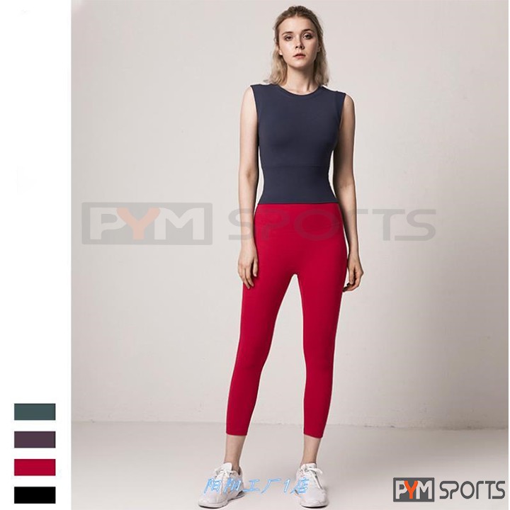 Quần legging ngố/lửng cạp cao tập gym,yoga, mặc ở nhà| Quần đùi/ngố/lửng legging cạp cao,gen bụng,siêu nâng mông PYML009