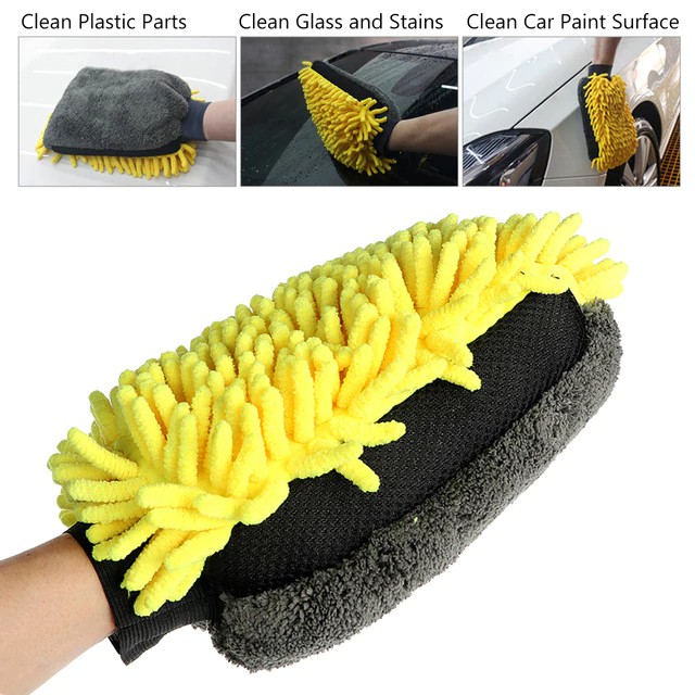 Combo nước rửa xe Sonax Gloss Shampoo và Găng rửa xe 4IO Car Wash Mitt