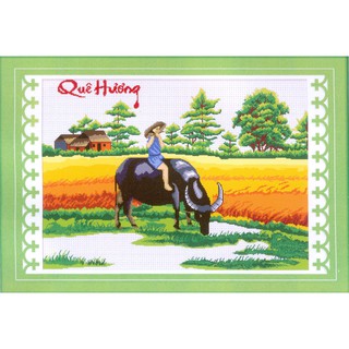 Tranh Thêu Chữ Thập Quê Hương Là Chùm Khế Ngọt TN2625 (KHÁCH TỰ THÊU) KT:85X65CM