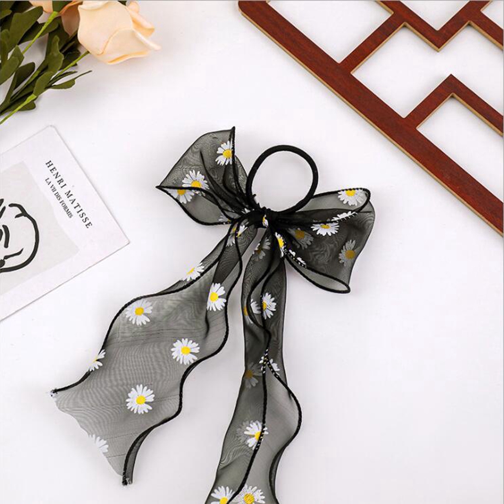 Dây Buộc Tóc Trang Trí Hoa Vải Xinh Xắn Dành Cho Nữ