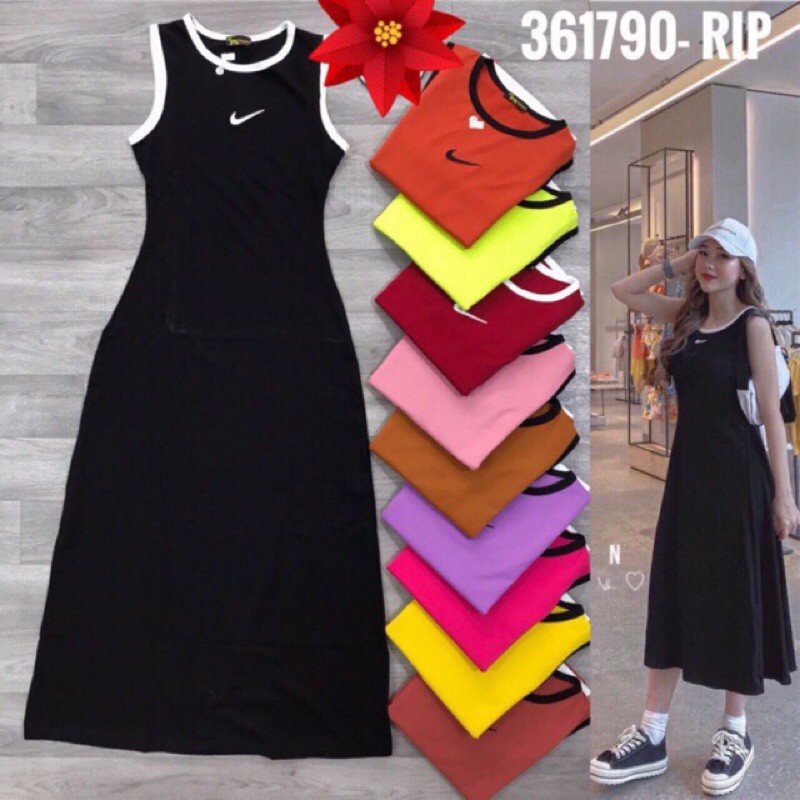 Đầm thun maxi dáng dài kèm hình thật trải sàn