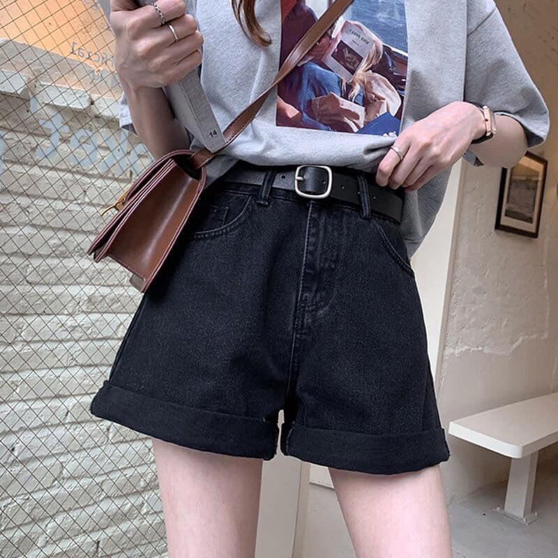 (S99) Quần sooc jeans nữ kèm đai