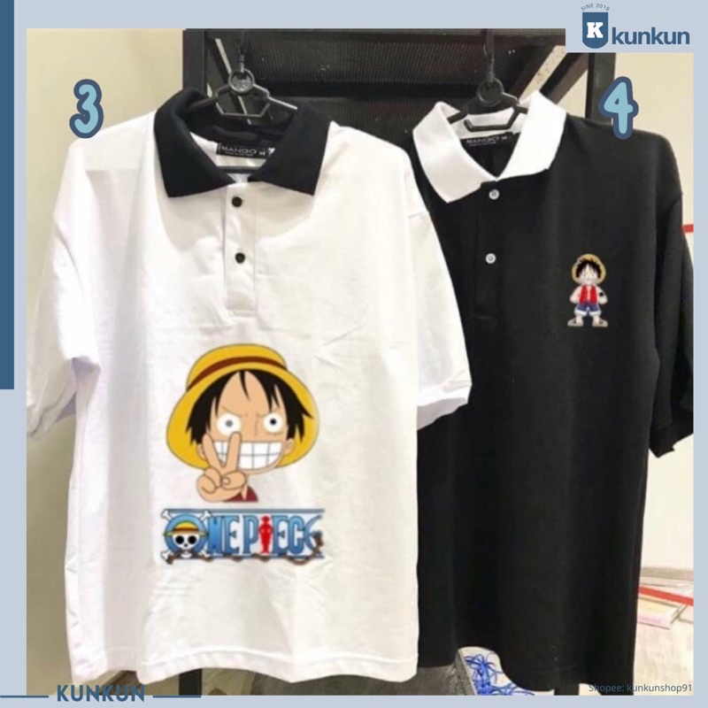 Áo thun polo One Piece Luffy Mũ Rơm nam nữ đủ size mới nhất