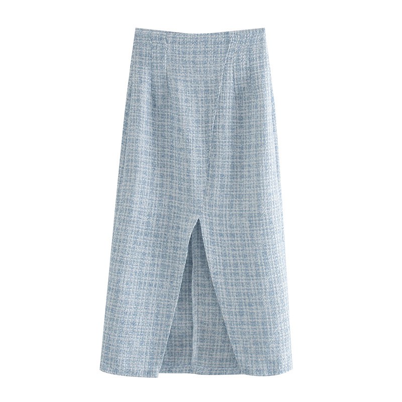 PINKYLA - Chân váy dài midi vải Tweed