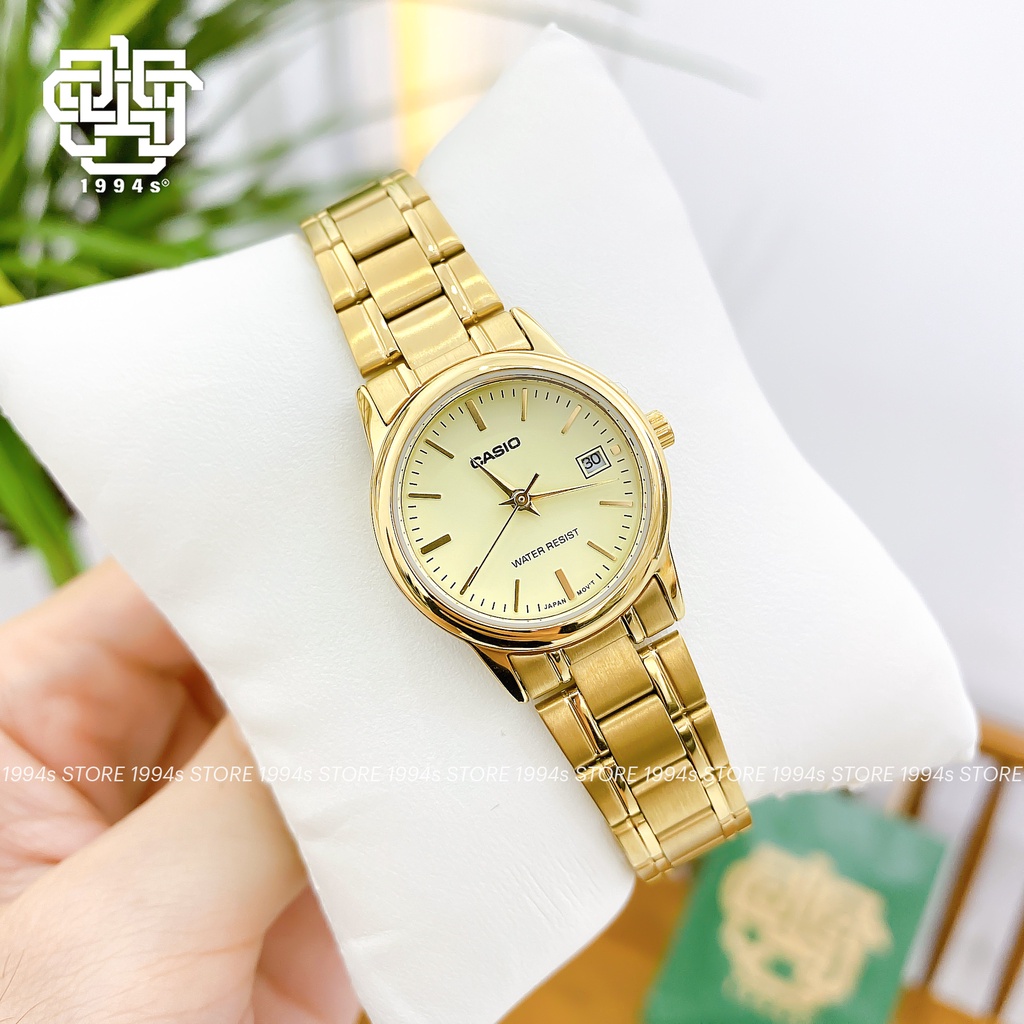 Đồng hồ nữ Casio LTP-V002G-9A dây thép không gỉ, chống nước, hàng chính hãng