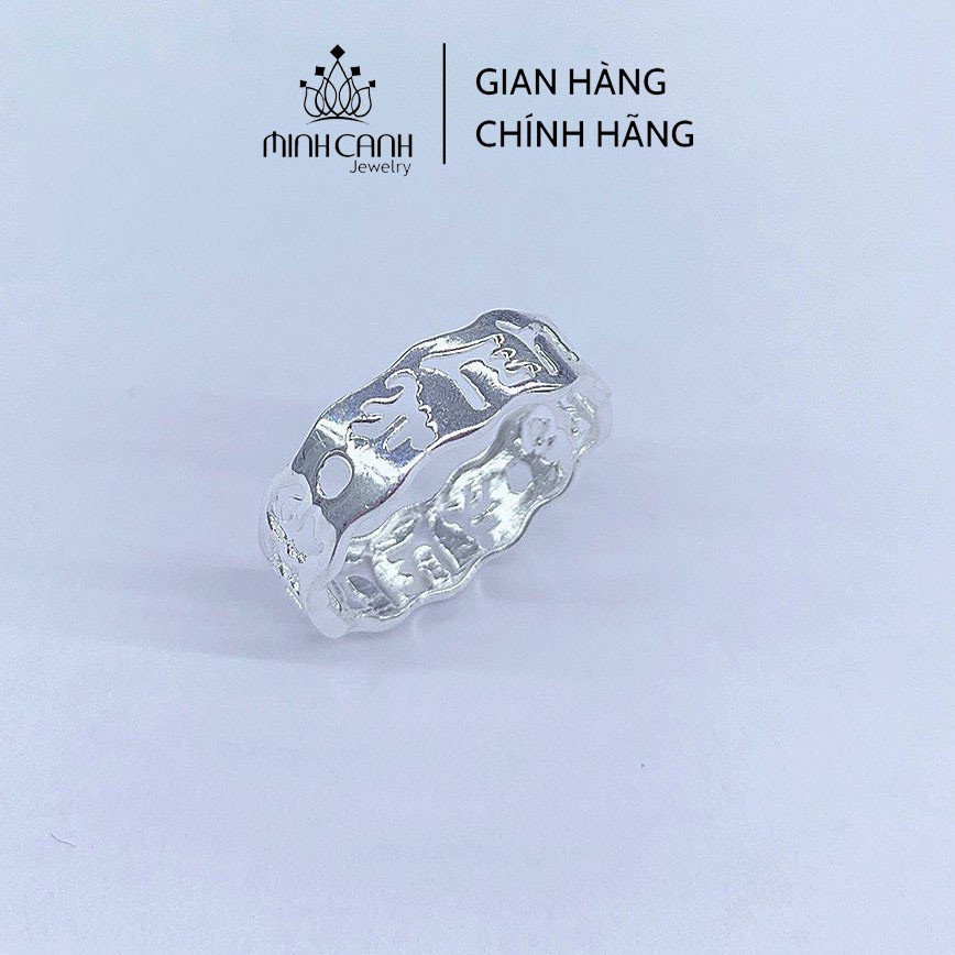 Nhẫn Chú Bình An Bằng Bạc Thương Hiệu Minh Canh Jewelry