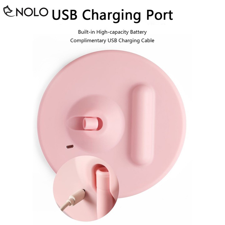 Gương Trang Điểm Để Bàn Có Đèn Nút Cảm Ứng Pin Sạc 3 Chế Độ Sáng Dung Lượng Pin 1200mah Công Suất 5W