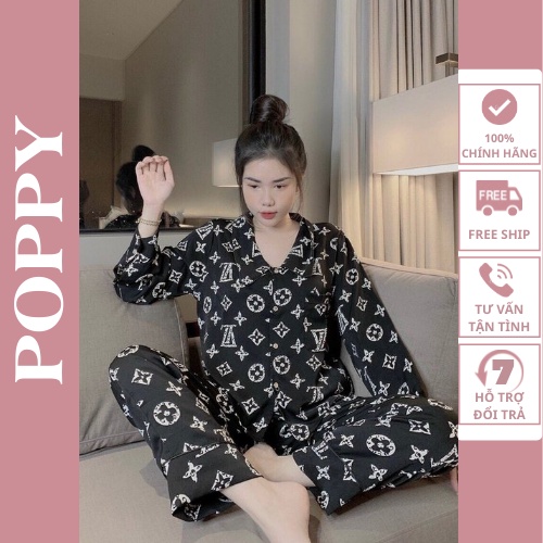 [ Qùa tặng dây cột tóc ] Đồ bộ nữ dài tay chất liệu kate thái giá rẻ pijama nữ hàn quốc đẹp bộ ngủ nữ dài tay cao cấp đẹ
