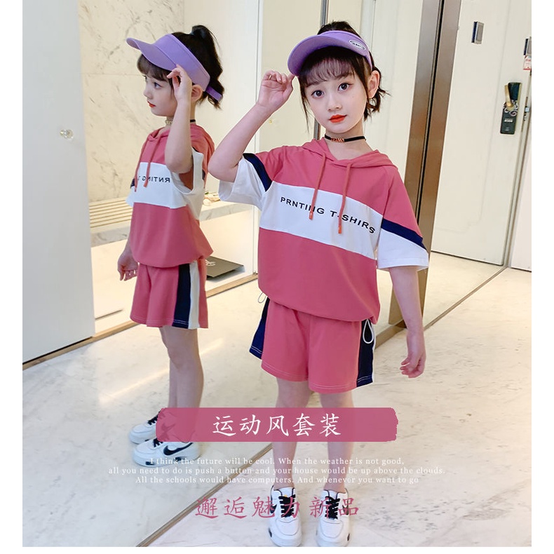 Bộ Đồ Thể Thao 2 Món Thời Trang Mùa Hè Cho Bé Gái 3-4 - 5-6 - 7-8 - 9-10 - 11-12 Tuổi