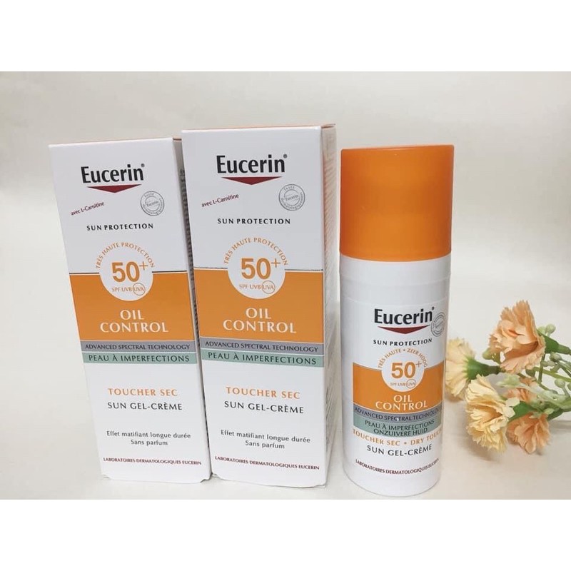 [Hàng AUTH] Kem Chống Nắng Eucerin Sun Gel-Creme Oil Control Dry Touch SPF 50+ 50ml