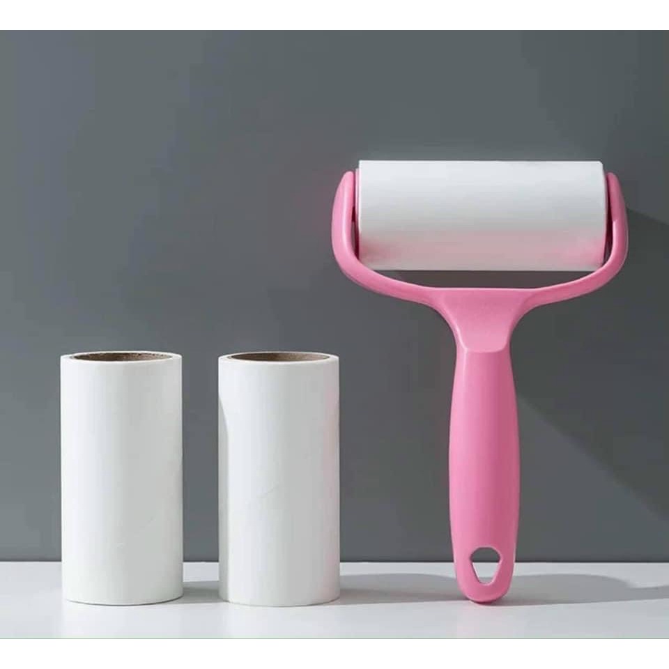 Cây Lăn Bụi Quần Áo Tặng Kèm 02 Cuộn Giấy Thay