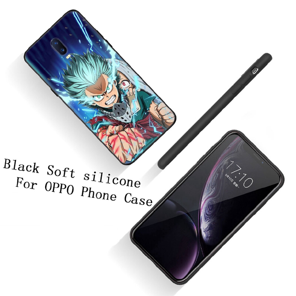 Ốp điện thoại silicon mềm viền đen hình anime My Hero Academy cho OPPO RENO Z 2 2Z 10X ACE 2FREALME 3PRO X LITE 2 A5