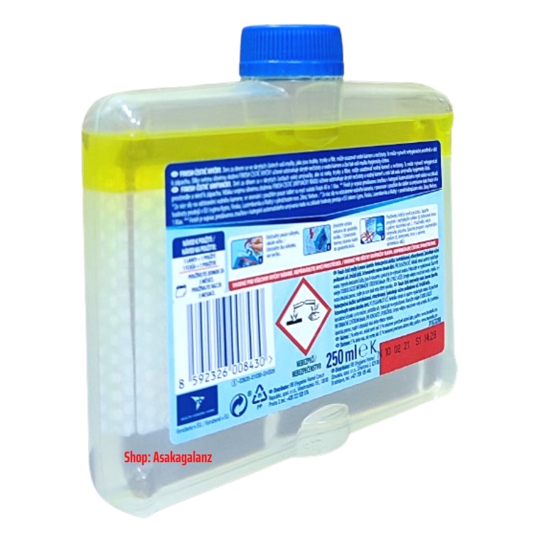 Combo rửa bát Finish: Dung dịch vệ sinh máy rửa bát 250ml, Muối 1,5kg, Bóng 400ml - Chính Hãng.