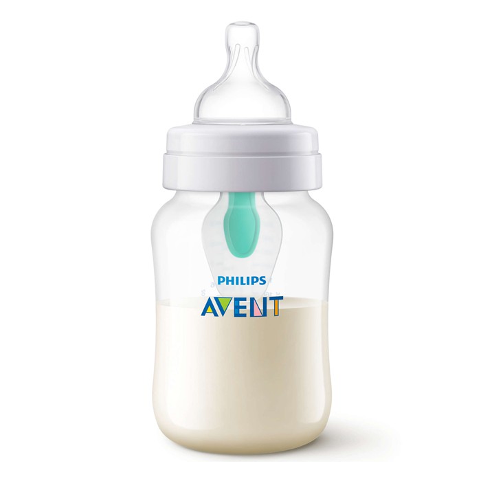 Bình Sữa Avent Giảm Đầy Hơi Với Van Giữ Sữa AirFree 125ml Và 260ml (Bộ 2 Bình Chỉ Có 1 Van Thông Khí)