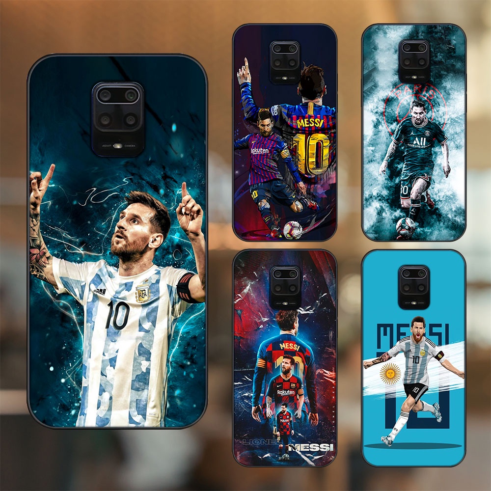 Ốp lưng Xiaomi Redmi Note 9s, Note 9 Pro viền đen in hình Lionel Messi Barcelona PSG