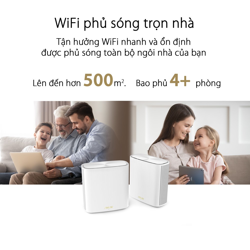 Hệ thống MESH WIFI 6 ASUS XD6  ZenWiFi AX5400 Hàng Chính Hãng