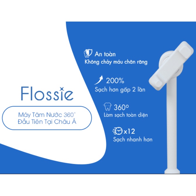 Đầu phun hai chiều tăm nước Flossie làm sạch khoang miệng an toàn cho nướu - Shop Viloet