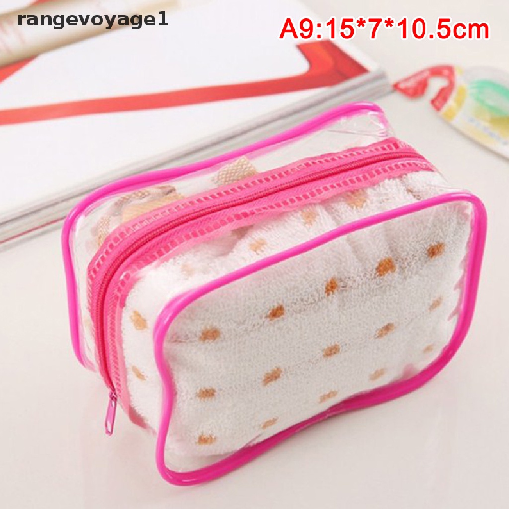 Túi Nhựa PVC Trong Suốt Đựng Đồ Trang Điểm Có Khóa Kéo Ốp