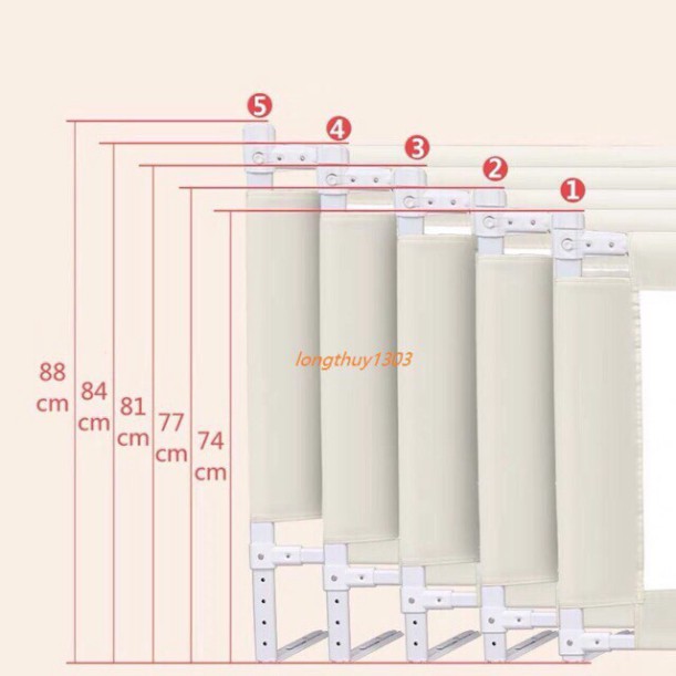 TA4 BDFD Thanh chắn giường an toàn cho bé 1.5m/1.6m/1.8m/2m 41 TA4