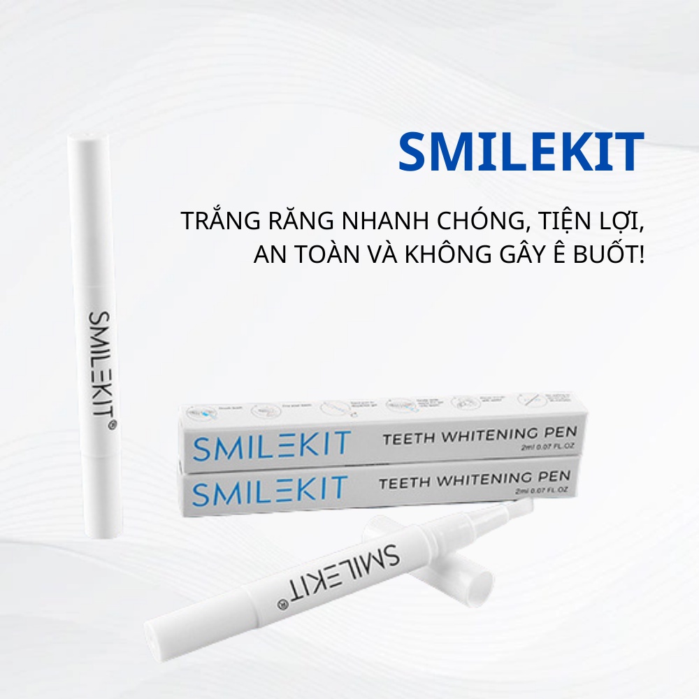 Bút gel làm trắng răng tại nhà cao cấp SMILEKIT giúp tẩy trắng răng nhanh chóng, an toàn