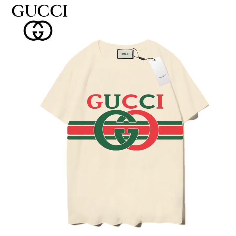 Áo Thun Tay Ngắn Chất Liệu Cotton In Chữ Gucci Thời Trang Dành Cho Cả Nam Và Nữ