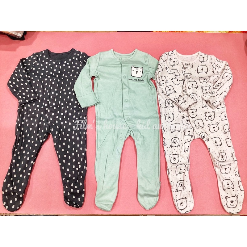 Set 3 sleepsuits in hình gấu, hàng Geor.ge UK săn SALE
