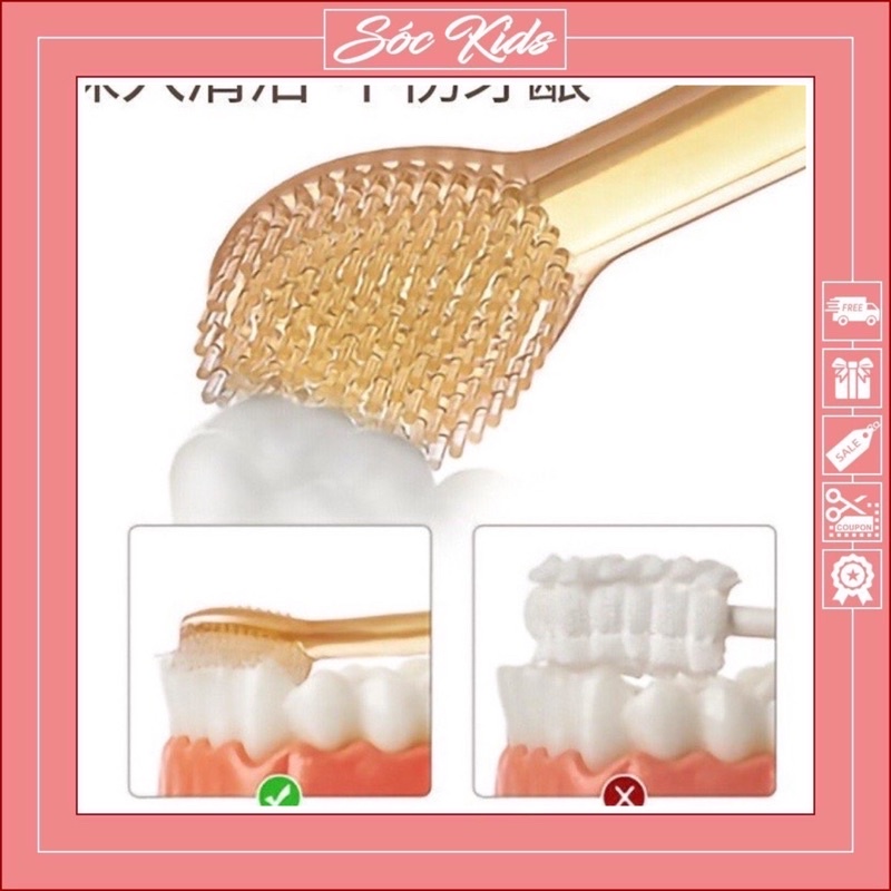 Set Rơ Lưỡi Và Bàn Chải Đánh Răng Silicone Cho Bé Từ 0 - 18 Tháng Rèn Luyện Kĩ Năng Vệ Sinh Răng Miệng | SÓC KIDS