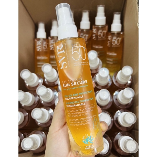 Xịt chống nắng Sun secure chống nước, thấm nhanh