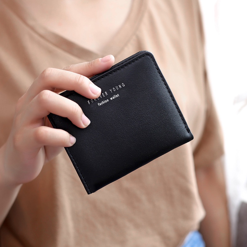 Ví Ngắn Phối Nút Đơn Giản Xinh Xắn Dành Cho Nữ