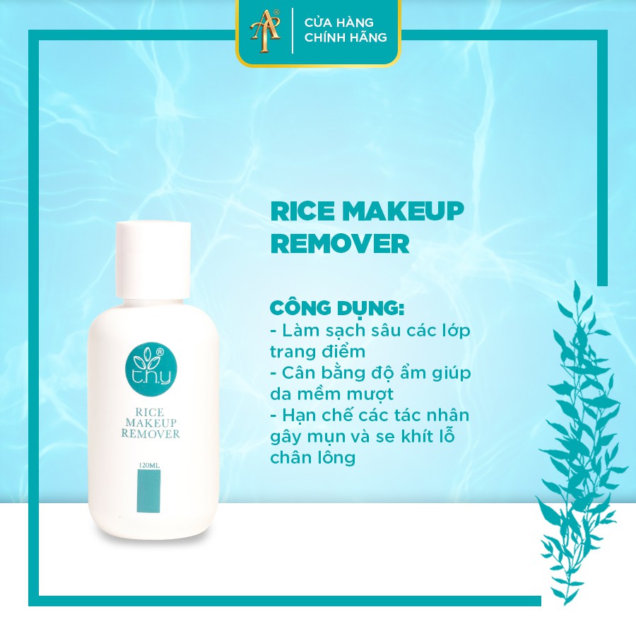 Rice Makeup Remover (Nước Tẩy Trang Tinh Chất Gạo) - T.H.Y (Sản Phẩm Chính Hãng)