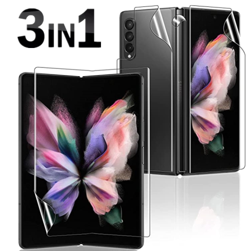 Miếng Dán Hydrogel 3 Trong 1 Bảo Vệ Toàn Màn Hình Chống Trầy Cho Samsung Z Fold 4