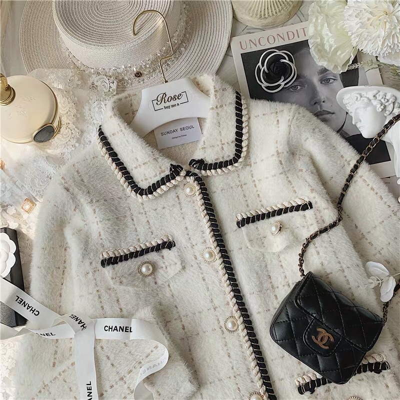 Áo vest dạ tweed thiết kế Sunday Seoul Aimee closet