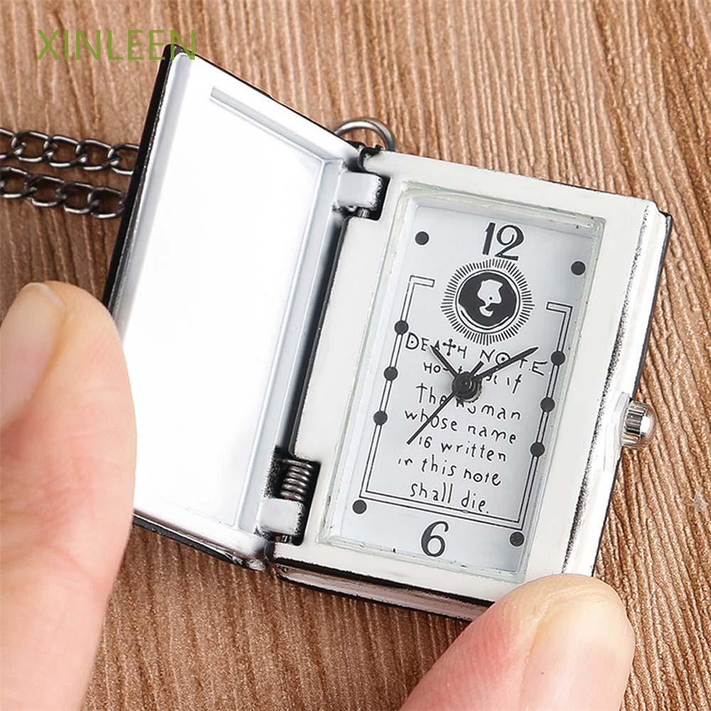 Xinleen Vòng cổ Mặt Đồng Hồ Thạch Anh Bằng Hợp Kim Tinh Xảo Mặt death note Màu Đồng retro Thời Trang Bỏ Túi Màu Đen / Nhiều Màu
